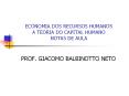 ECONOMIA DOS RECURSOS HUMANOS A TEORIA DO CAPITAL HUMANO NOTAS DE AULA PowerPoint PPT Presentation