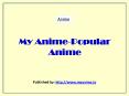My Anime-An Online Anime Site (1) PowerPoint PPT Presentation