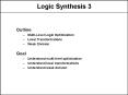 Logic Synthesis 3 PowerPoint PPT Presentation