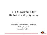 VHDL Synthesis for High-Reliability Systems