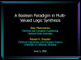 Applications of Binary Decision Diagrams in Logic Synthesis, Verification, and Testing PowerPoint PPT Presentation