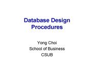 Database Design Procedures