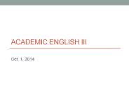 Academic English iii
