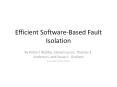 Efficient Software-Based Fault Isolation PowerPoint PPT Presentation