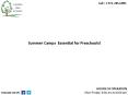 Summer Camps  Essential for Preschools! PowerPoint PPT Presentation
