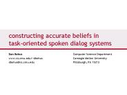 constructing accurate beliefs in task-oriented spoken dialog systems
