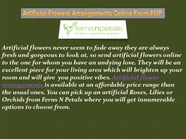 Artificial Flower & Flowers Arrangements Online