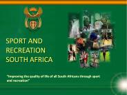 SPORT AND RECREATION SOUTH AFRICA