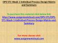 OPS 571 Week 1 Individual Process Design Matrix and Summary PowerPoint PPT Presentation