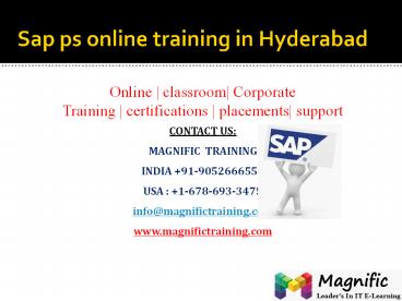 sap  ps online training in southafrica