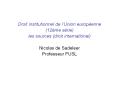 Droit institutionnel de l PowerPoint PPT Presentation