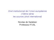 Droit institutionnel de l