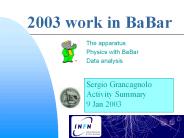 2003 work in BaBar