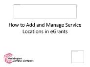 How to Add and Manage Service Locations in eGrants
