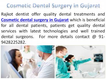 Get Full Mouth Rehabilitation Treatments & Cosmetic Dental Surgery in Gujarat, India