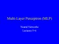 Multi-Layer Perceptron (MLP) PowerPoint PPT Presentation