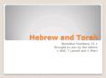 Hebrew and Torah PowerPoint PPT Presentation