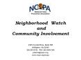 Neighborhood Watch and Community Involvement PowerPoint PPT Presentation