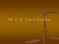AP U.S. Gov PowerPoint PPT Presentation