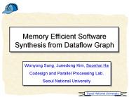 Memory Efficient Software Synthesis from Dataflow Graph