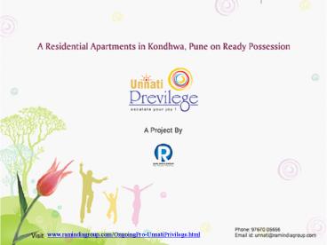 Unnati Privilege: A Residential Apartments in Kondhwa, Pune