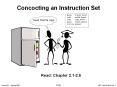 Concocting an Instruction Set PowerPoint PPT Presentation