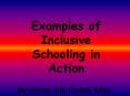 Examples of Inclusive Schooling in Action PowerPoint PPT Presentation