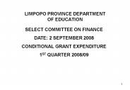 LIMPOPO PROVINCE DEPARTMENT OF EDUCATION