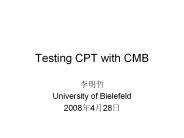 Testing CPT with CMB