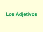 Los Adjetivos