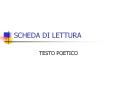 SCHEDA DI LETTURA PowerPoint PPT Presentation