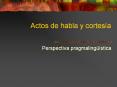 Actos de habla y cortes PowerPoint PPT Presentation