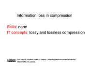 Information loss in compression