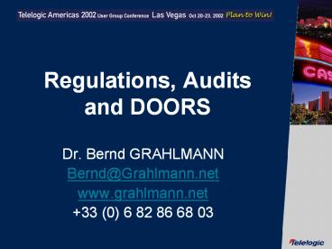 Regulations,%20Audits%20and%20DOORS