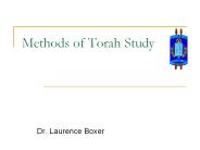 Methods of Torah Study