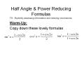 Half Angle PowerPoint PPT Presentation