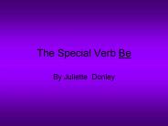 The Special Verb Be