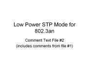 Low Power STP Mode for 802.3an