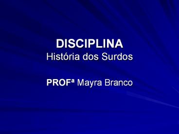 DISCIPLINA Hist