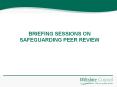 BRIEFING SESSIONS ON SAFEGUARDING PEER REVIEW PowerPoint PPT Presentation