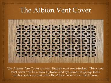 Boxed Vent Cover