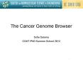 The Cancer Genome Browser PowerPoint PPT Presentation