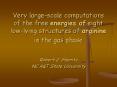 Very large-scale computations of the free energies of eight low-lying structures of arginine in the gas phase PowerPoint PPT Presentation
