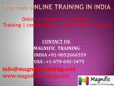 sap mm online training in bangalore