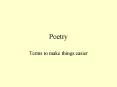 Poetry PowerPoint PPT Presentation