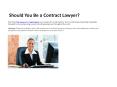 Should You Be a Contract Lawyer? PowerPoint PPT Presentation