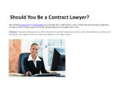 Should You Be a Contract Lawyer?