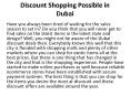 Discount Shopping Possible in Dubai