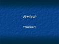 Macbeth PowerPoint PPT Presentation
