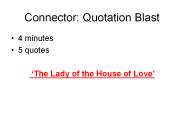 Connector: Quotation Blast